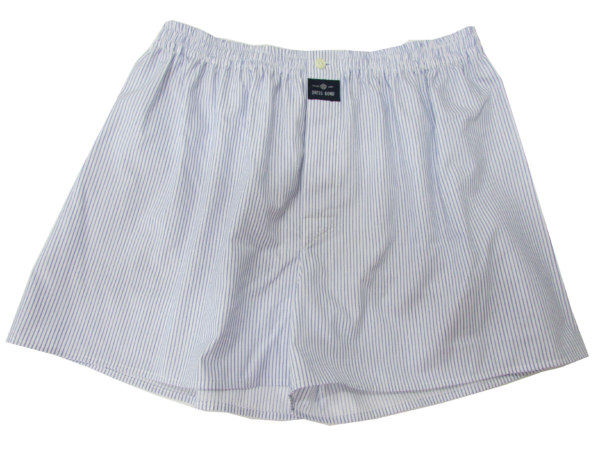 BOXER BLANCO CON DOBLE RAYA AZUL / 34