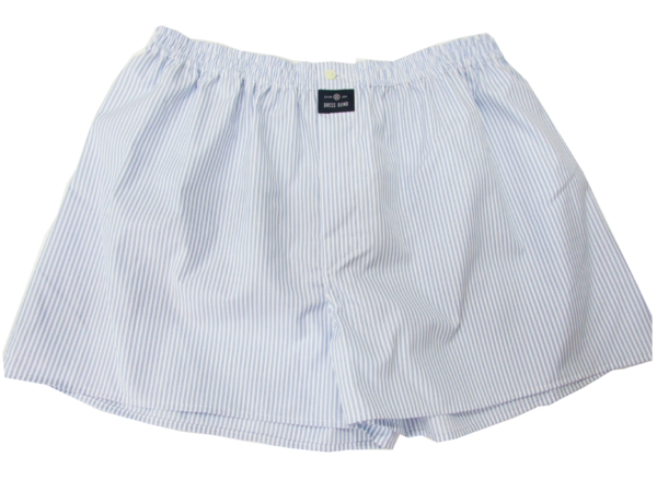 BOXER BLANCO CON DOBLE RAYA CELESTE / 36