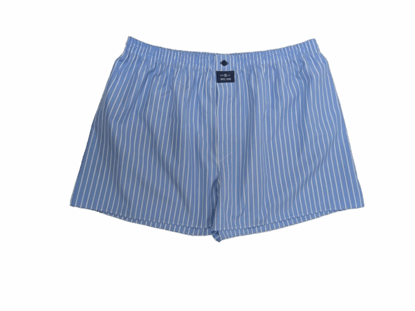 BOXER AZUL CON RAYAS BLANCAS / 46